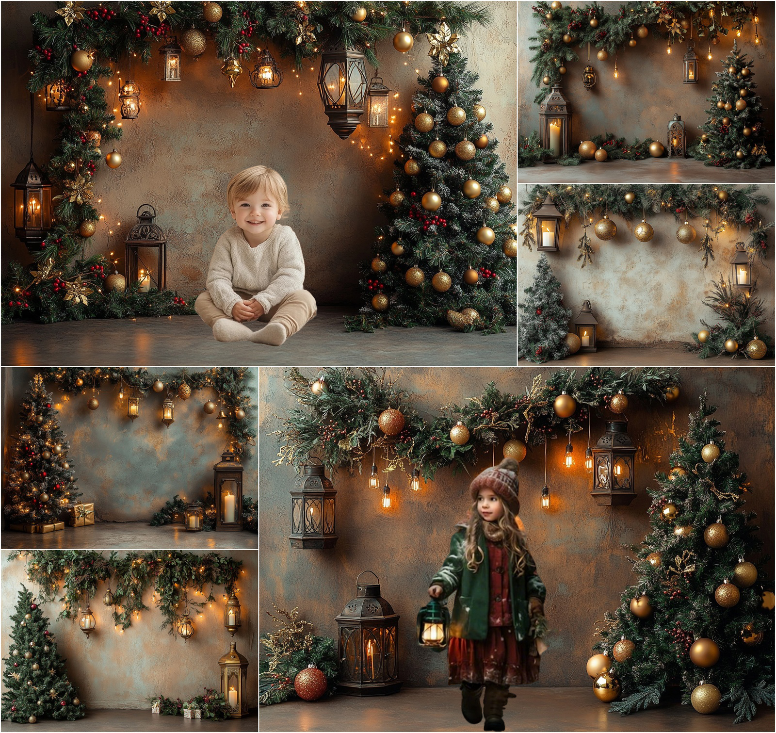 Vintage Photography Lighting - Mehofond Christmas Photography Backdrop Vintage Wall