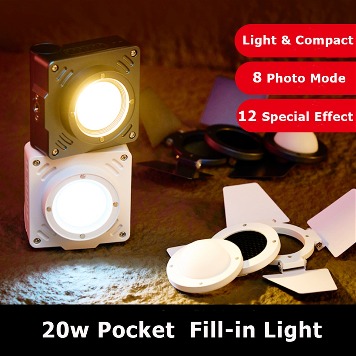 NEW_20W Pocket LED Video Light - Photography Lighting Video บทวิจารณ์และราคา