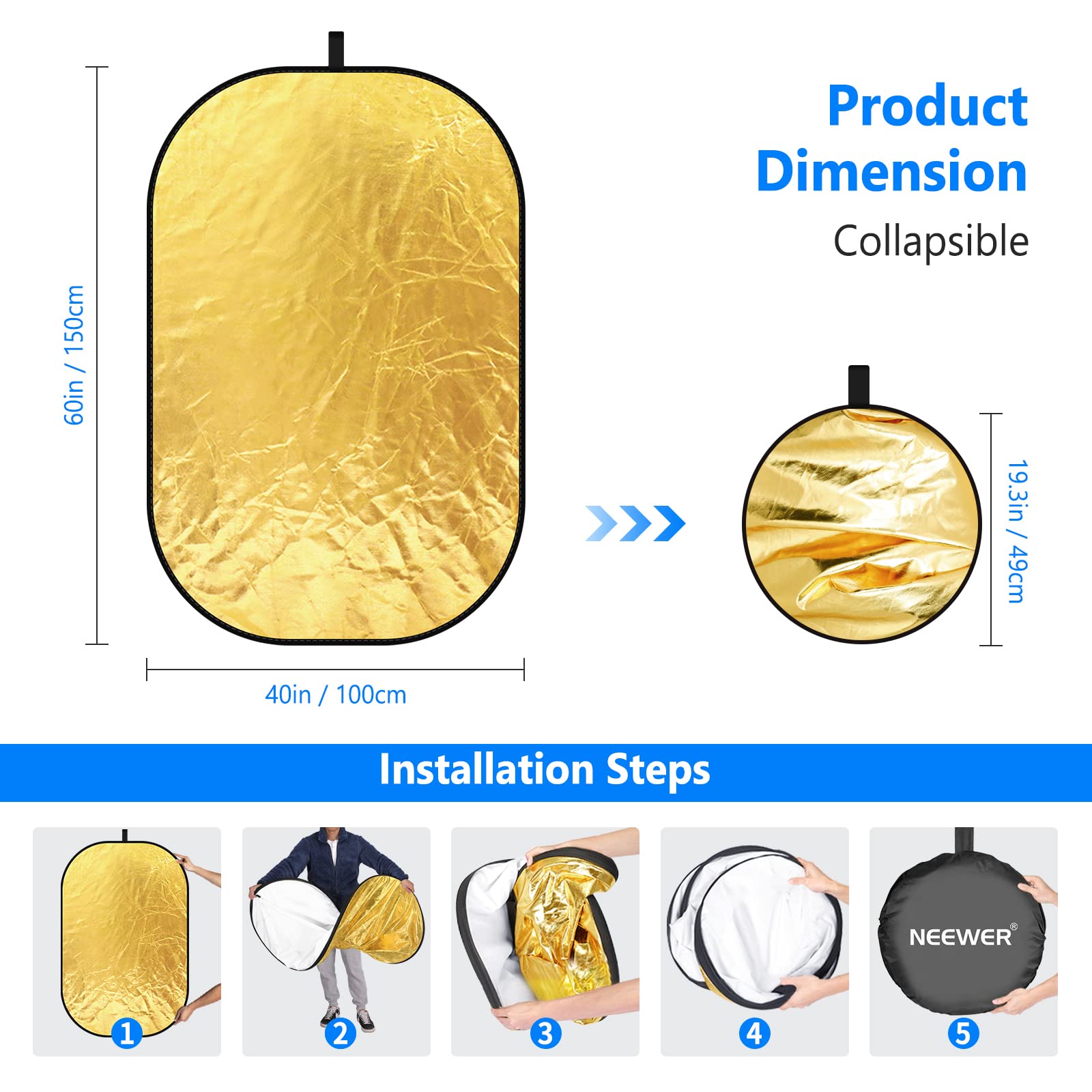 NEEWER Light Reflectors for Ph - Reflector Disc Silver บทวิจารณ์และราคา