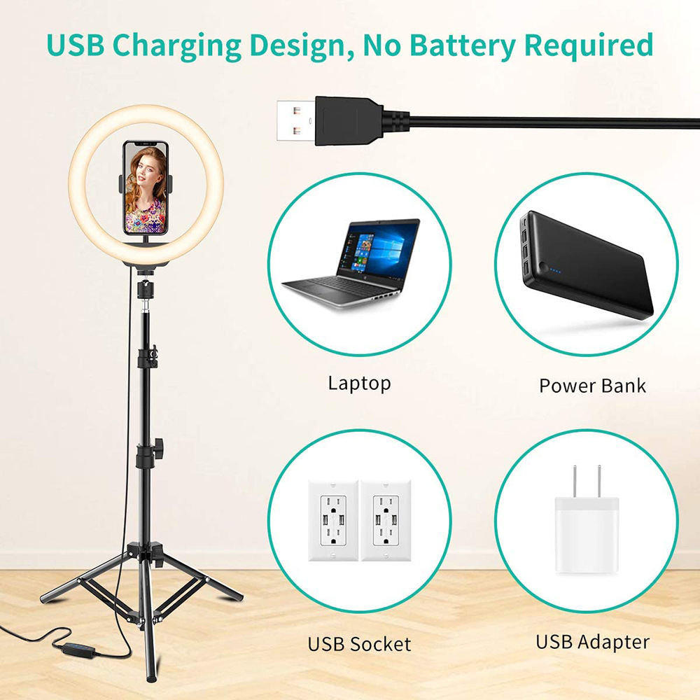Phone Live Ring Light 10 Inch  - Photography Lighting Video บทวิจารณ์และราคา