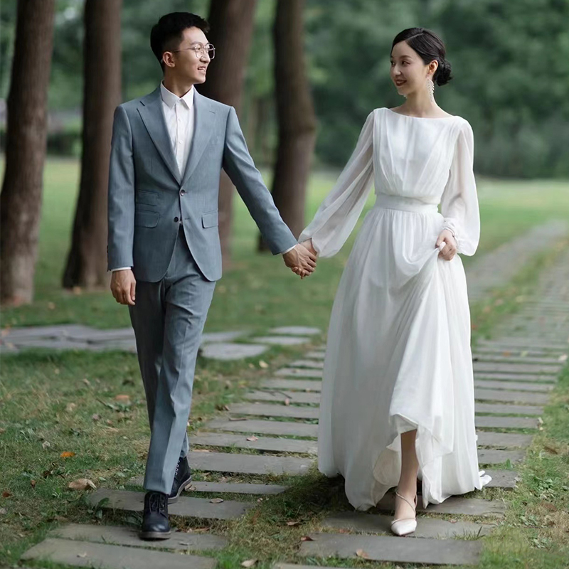 Light Wedding Dress Simple Ele - Vintage Photography Lighting บทวิจารณ์และราคา