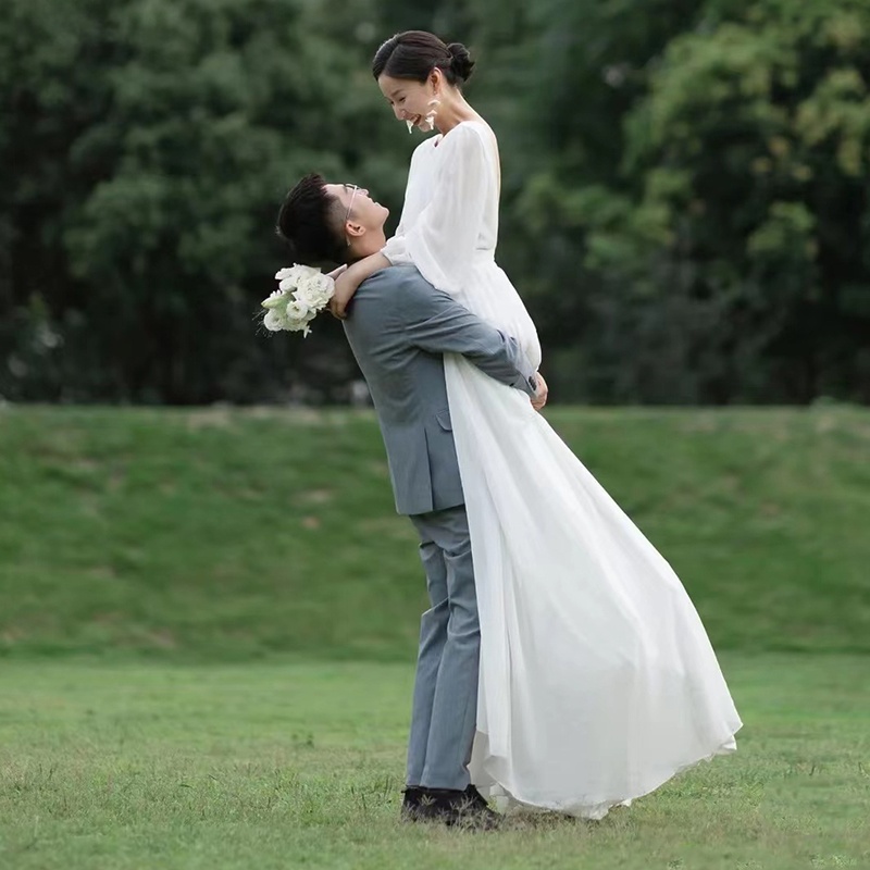 Light Wedding Dress Simple Ele - Vintage Photography Lighting บทวิจารณ์และราคา