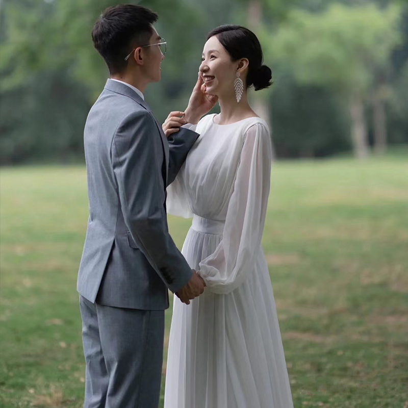 Light Wedding Dress Simple Ele - Vintage Photography Lighting บทวิจารณ์และราคา
