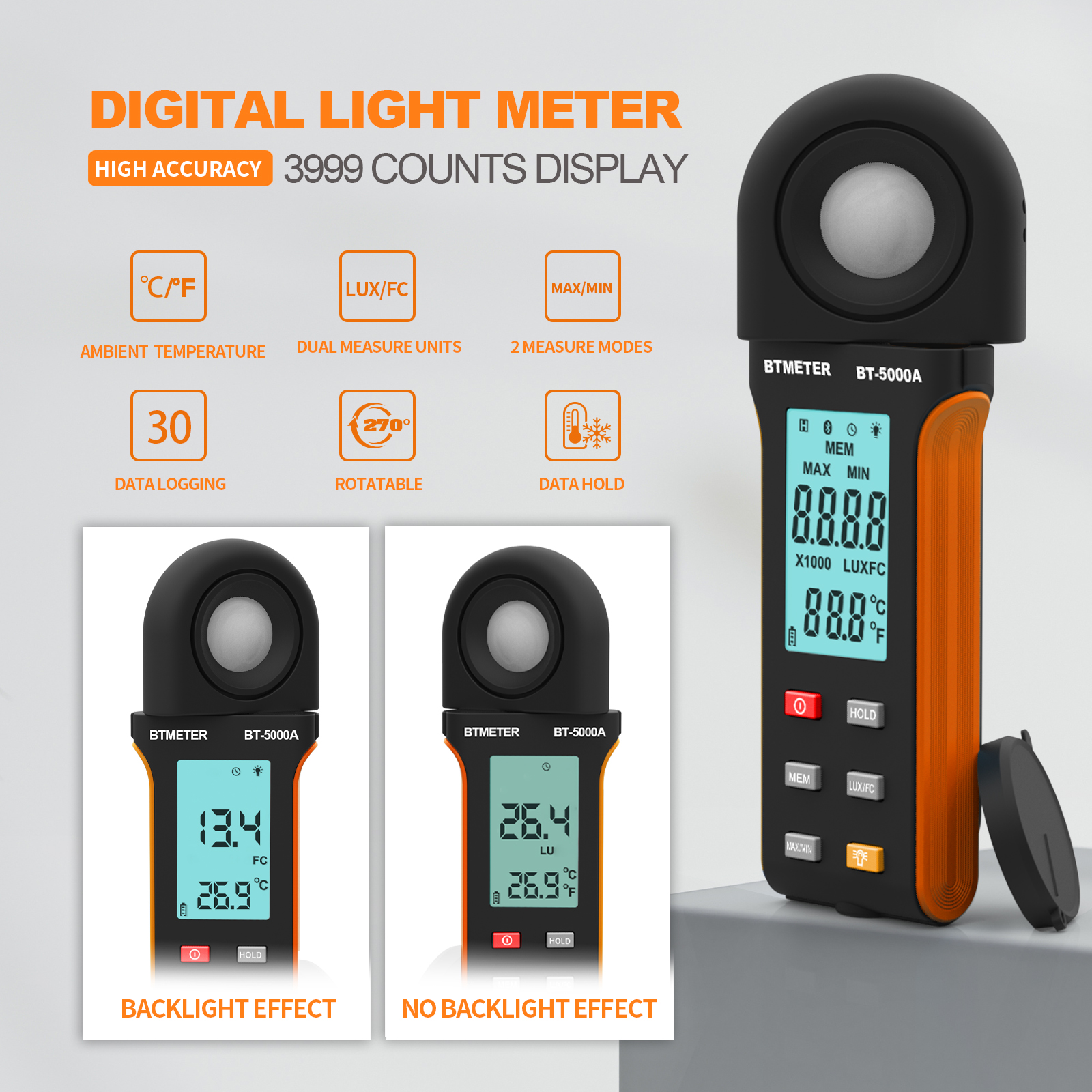 5000A Digital Light Meter 0-40 - Photography Lighting Meter บทวิจารณ์และราคา