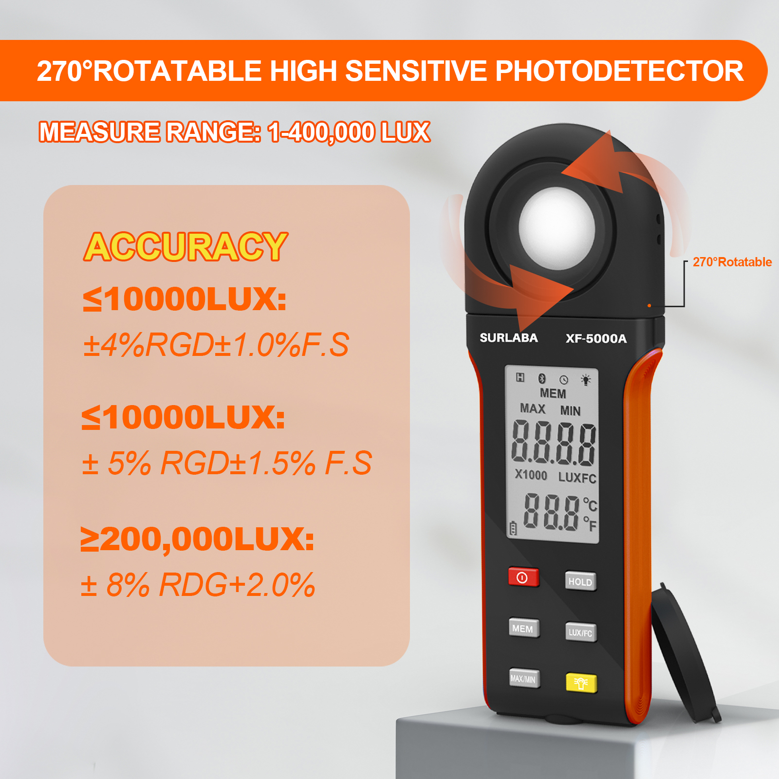 5000A Digital Light Meter 0-40 - Photography Lighting Meter บทวิจารณ์และราคา