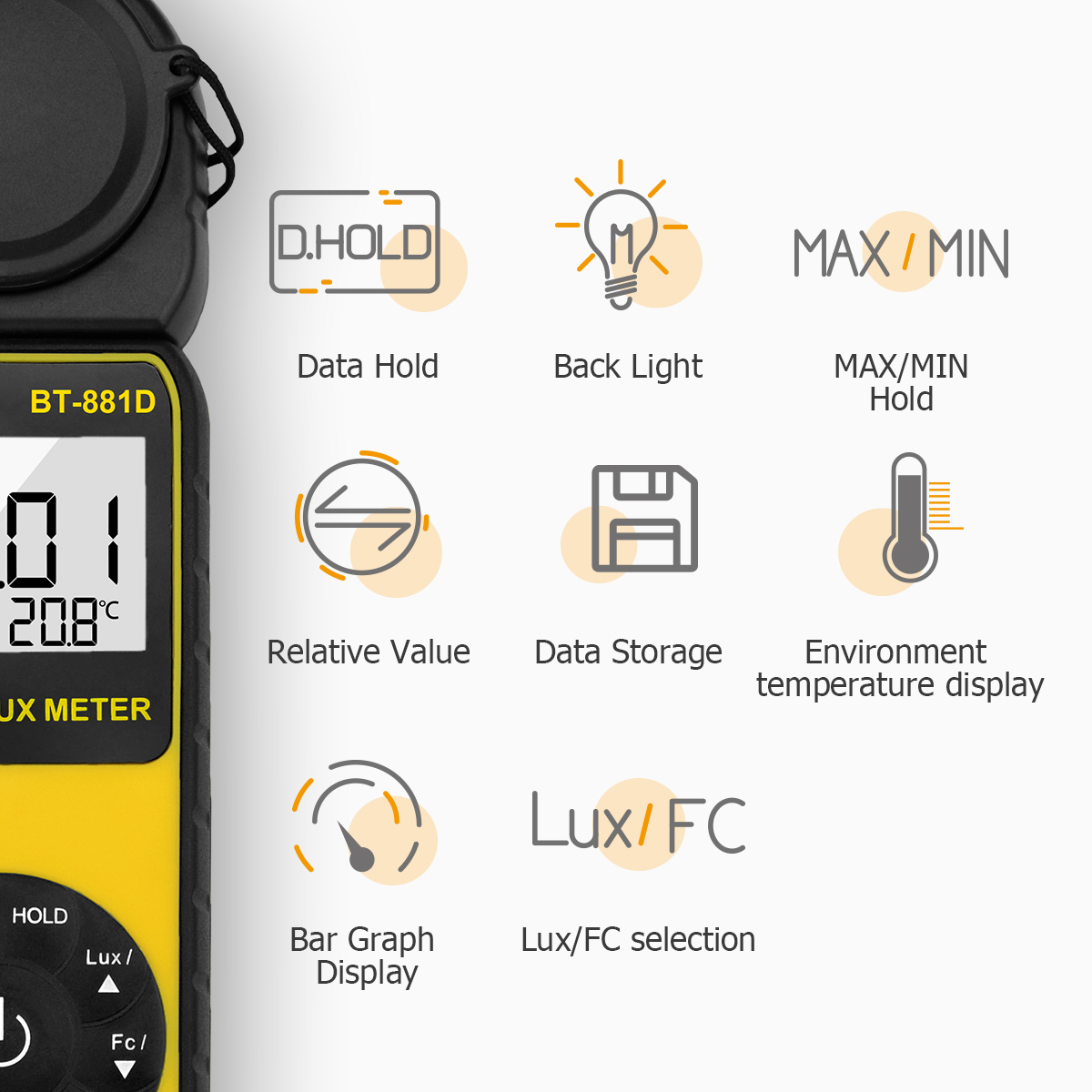 Digital Lux Meter 400,000 Lux  - Photography Lighting Meter บทวิจารณ์และราคา
