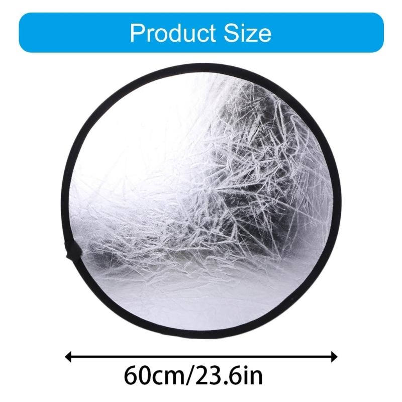 2 in 1 55-60cm Light Mulit Col - Reflector Disc Silver บทวิจารณ์และราคา