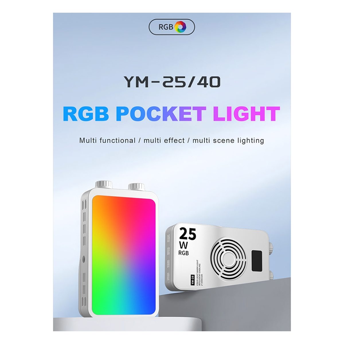 ABPS 25W RGB Full-Color Fill L - Photography Lighting Portable บทวิจารณ์และราคา