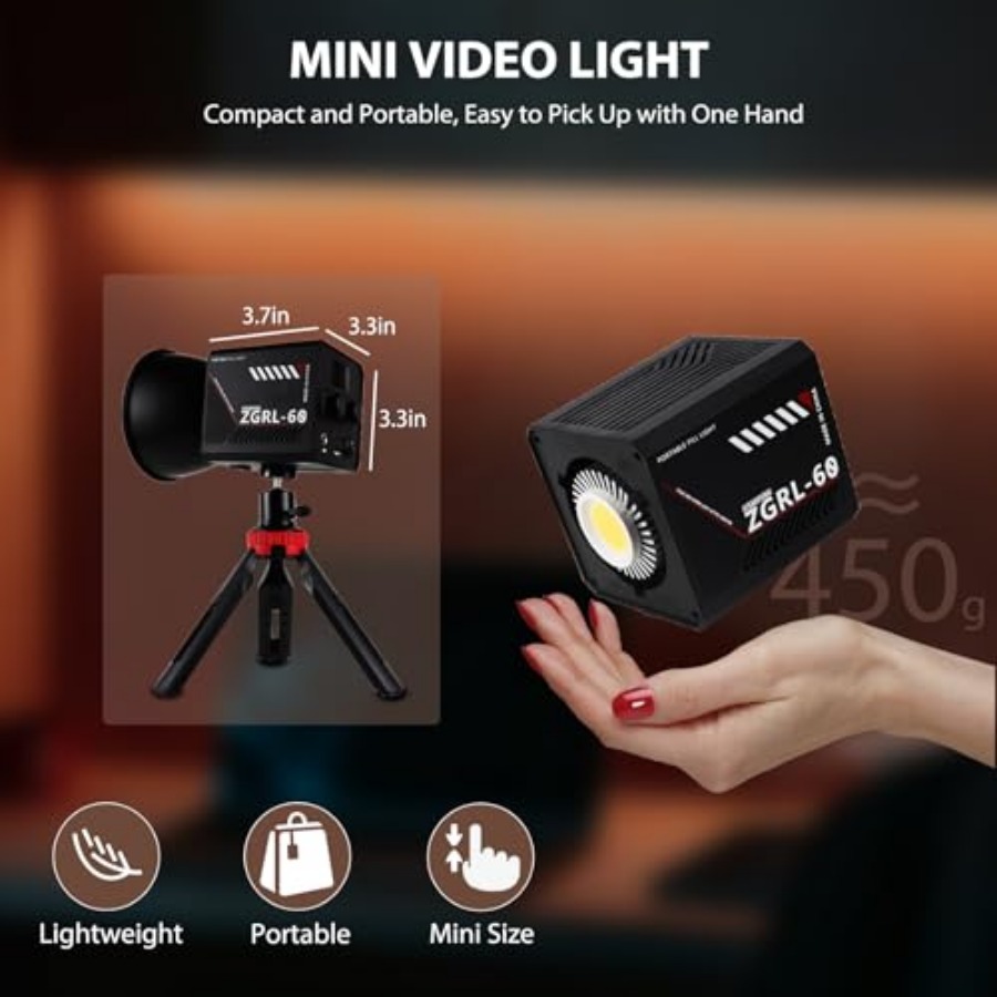 60W COB LED Video Light Handhe - Photography Lighting Portable บทวิจารณ์และราคา