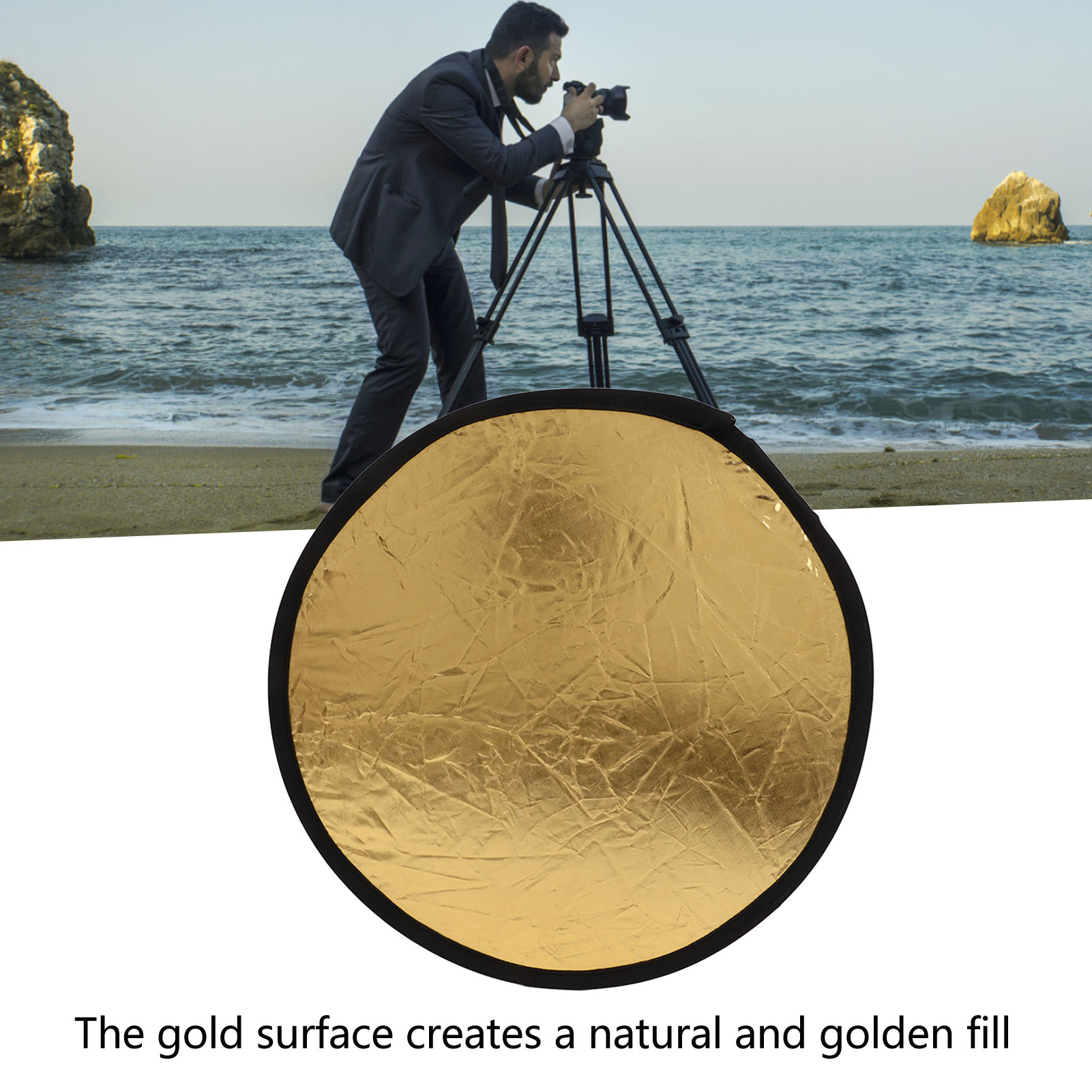 Photo Reflector Gold Silver 2  - Reflector Disc Silver บทวิจารณ์และราคา
