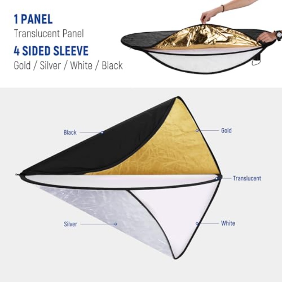 51 Inch/130 Centimeter Light R - Reflector Disc Silver บทวิจารณ์และราคา