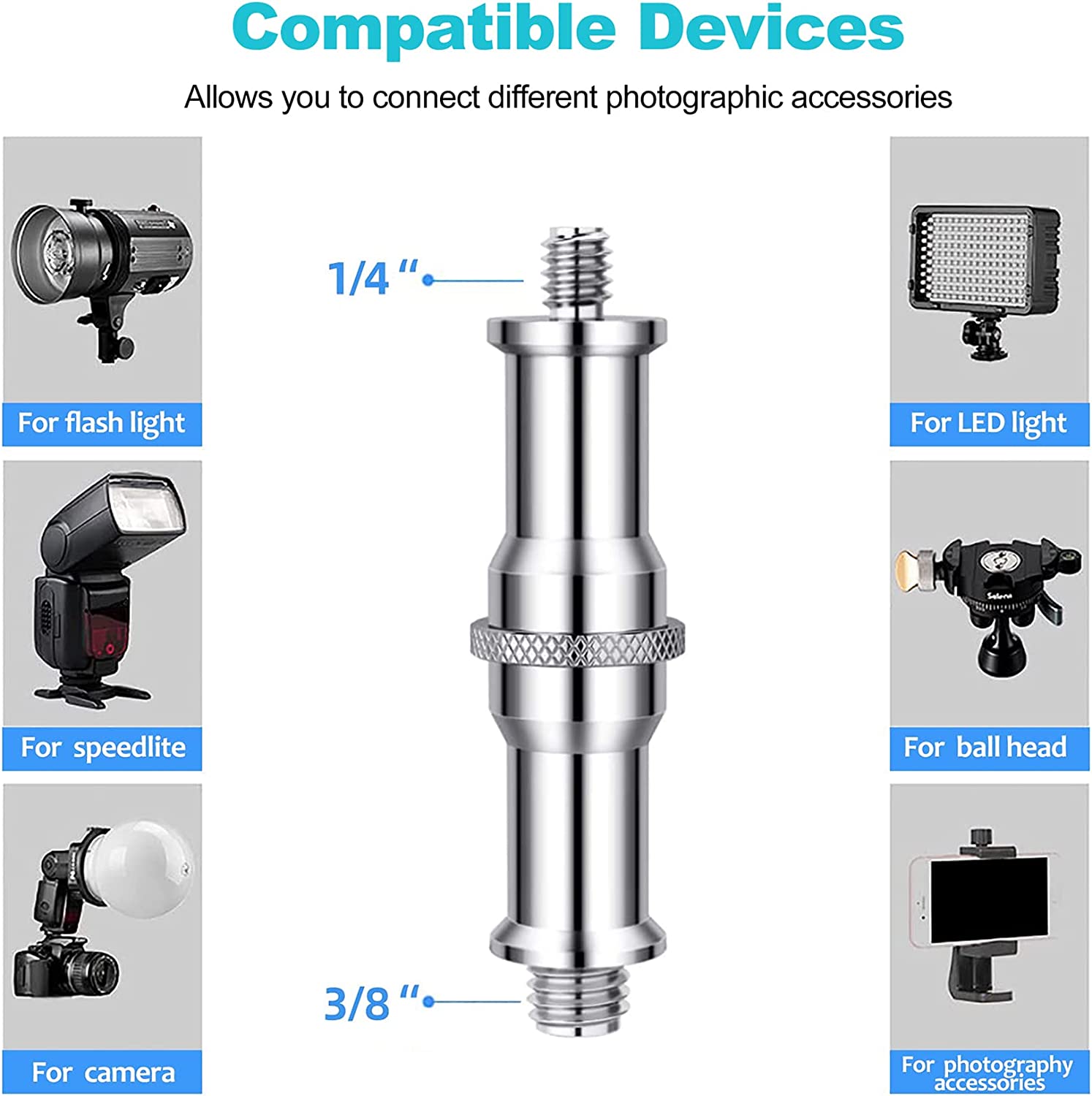 Selens Standard 3/8 to 1/4 Ada - Photography Lighting Tool บทวิจารณ์และราคา