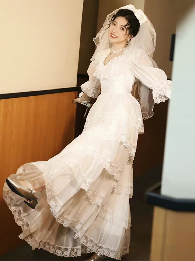 Princess Style Wedding Dress 2 - Vintage Photography Lighting บทวิจารณ์และราคา