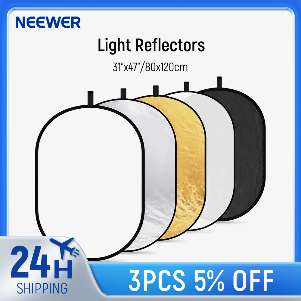Neewer 5-in-1 Oval Professiona - Reflector Disc Silver บทวิจารณ์และราคา