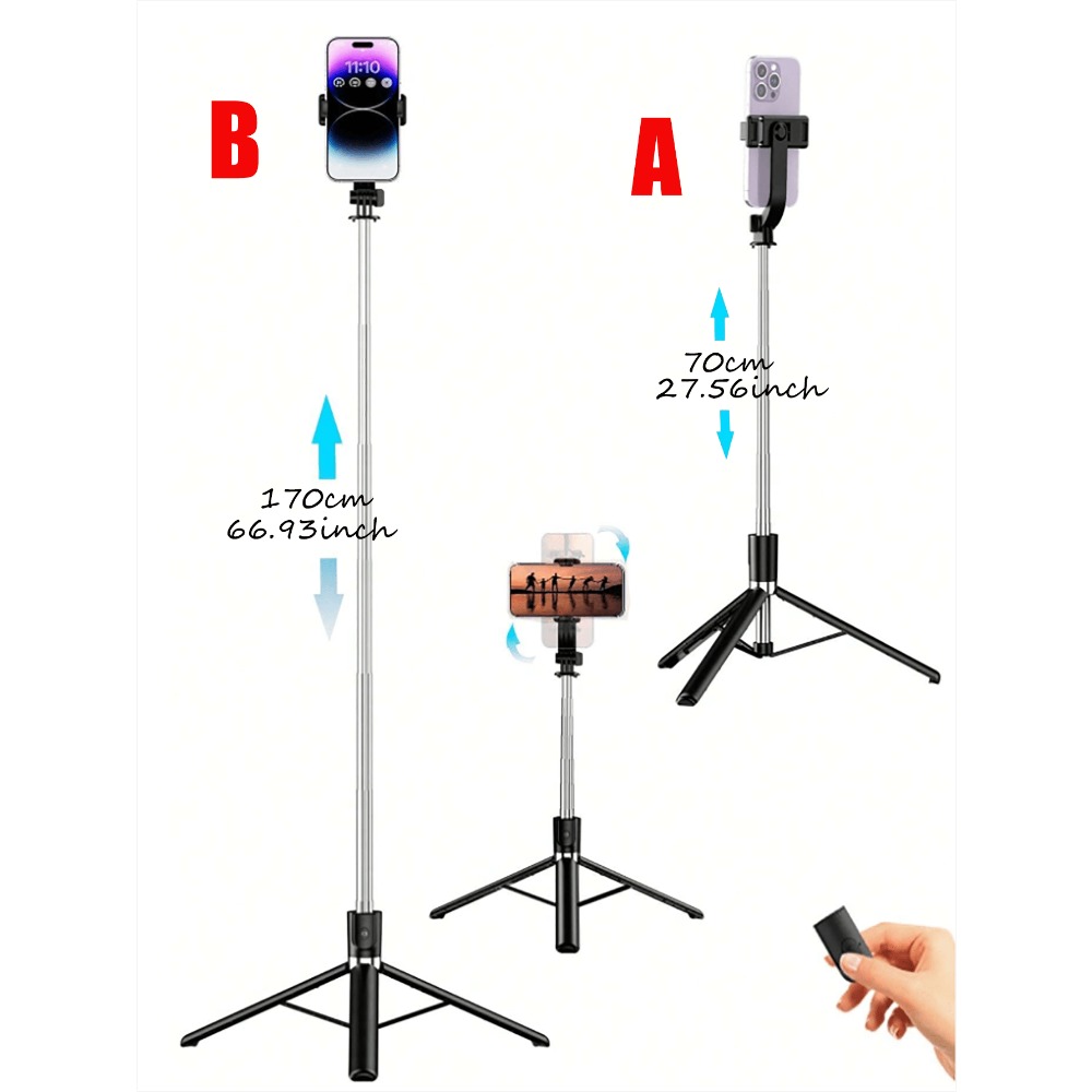 1pc Portable Selfie Stick With - Photography Lighting Portable บทวิจารณ์และราคา