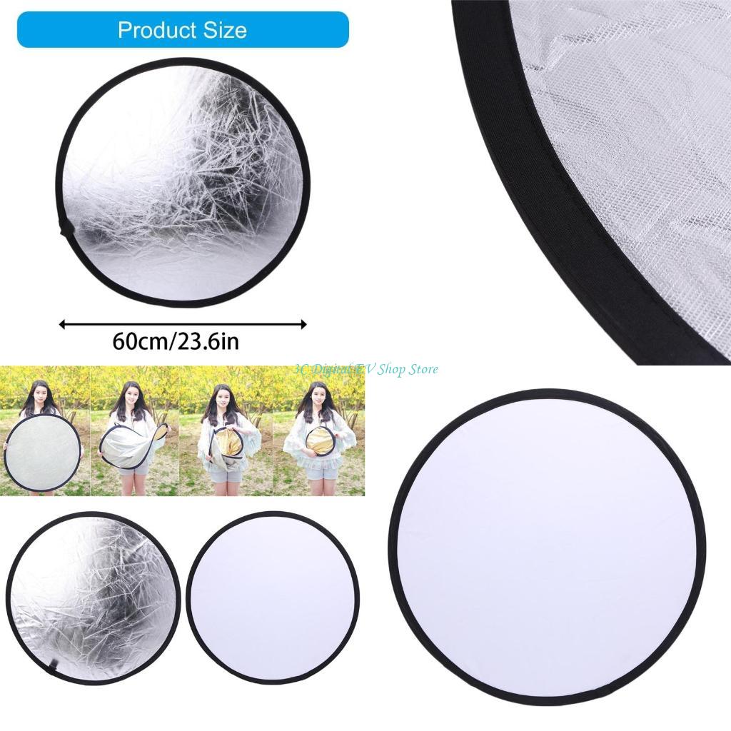 E74D 2 in 1 55-60cm Light Muli - Reflector Disc Silver บทวิจารณ์และราคา