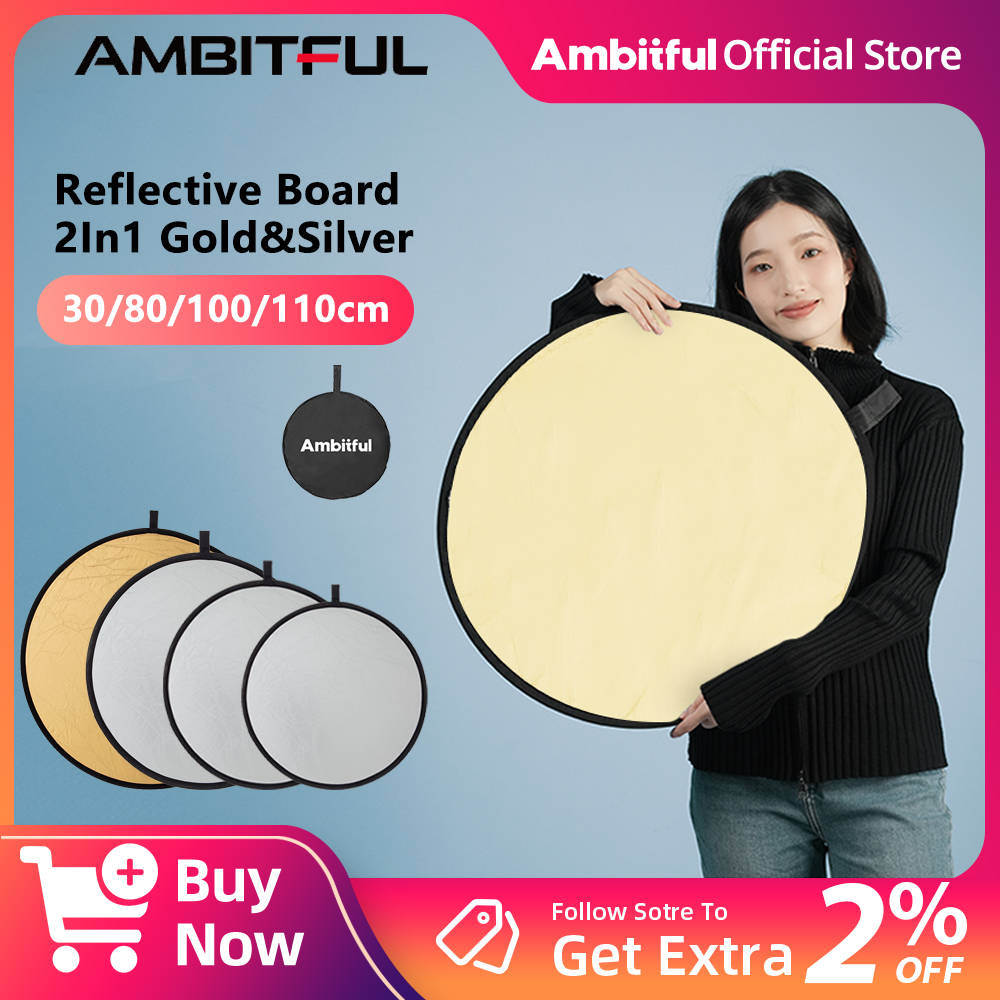 AMBITFUL 2in1 60cm 80cm 110cm  - Reflector Disc Silver บทวิจารณ์และราคา